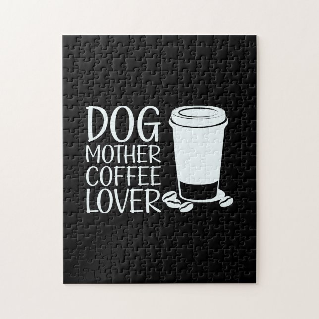 Puzzle Coffee Art Chien Mère Café Lover (Vertical)