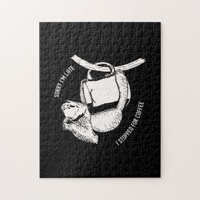 Puzzle Coffee Sloth (blanc) (Vertical)
