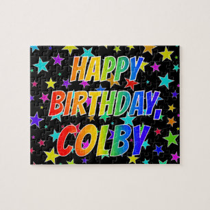 Puzzle "COLBY" Prénom, amusant "HEUREUX ANNIVERSAIRE"