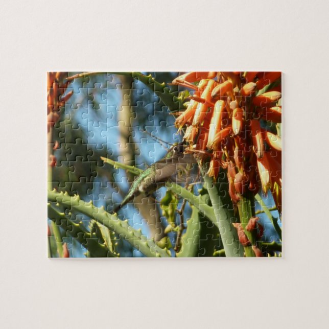Puzzle Colibri à gorge noire en vol (Horizontal)