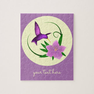 Puzzle Colibri à la fleur rose