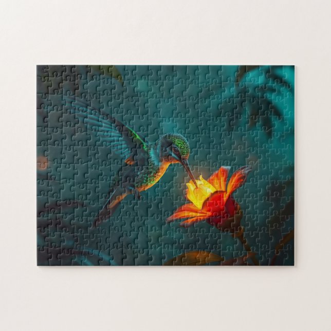 Puzzle Colibri dans le jardin (Horizontal)