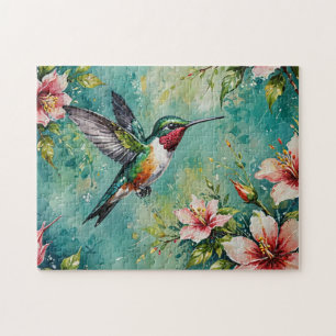 Puzzle Colibri et floraisons