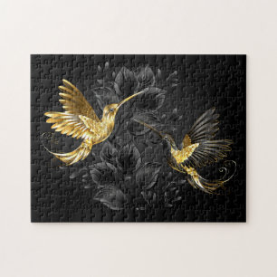 Puzzle Colibri noir et or