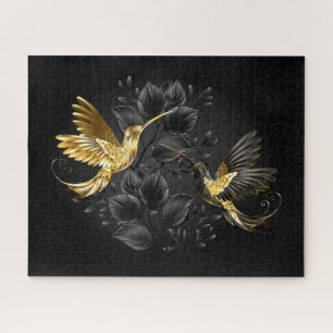 Puzzle Colibri noir et or