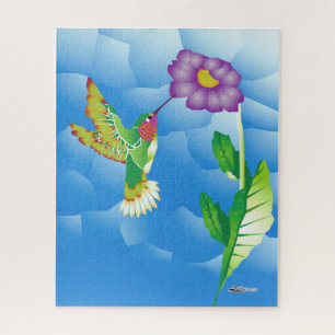 Puzzle Colibri : stylisé