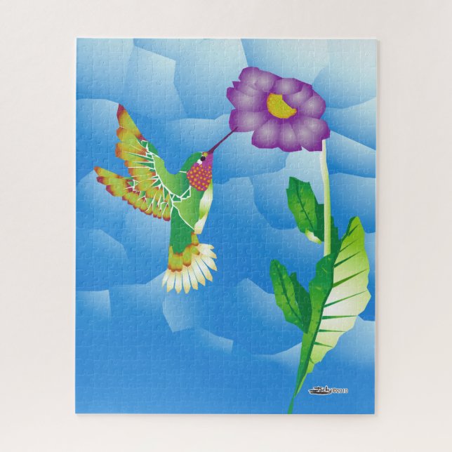 Puzzle Colibri : stylisé (Vertical)
