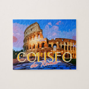 Puzzle Coliseo de Roma Italie Carte postale de voyage d'é