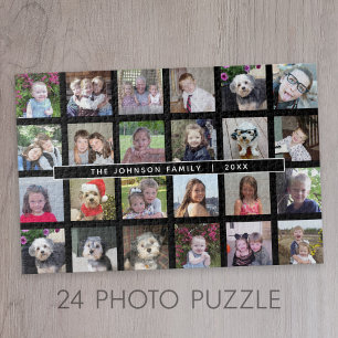 Puzzle Collage de 24 Modèles photo avec texte personnalis