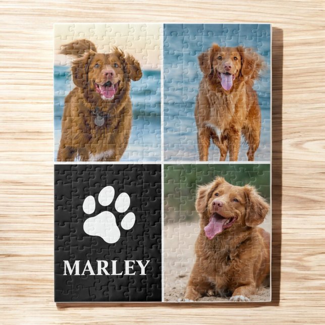 Puzzle Collage de 3 photos d'empreinte de patte de chien  (Créateur téléchargé)