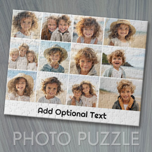 Puzzle Collage de grille de 12 photos - Blanc - Type Mod