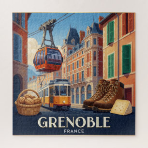 Puzzle Collage de la ville touristique de Grenoble France