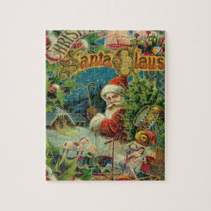 Puzzle Collage de Noël victorien du Père Noël Antique