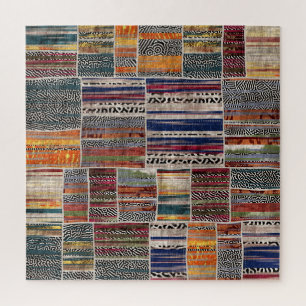 Puzzle Collage de patchwork : motif de courtepointe mixte