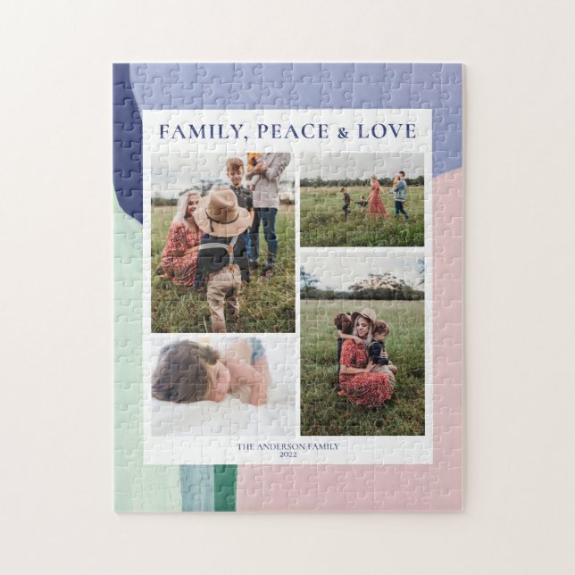 Puzzle Collage de photos de famille d'art abstrait (Vertical)