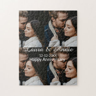 Puzzle Collage de photos de joyeux anniversaire nom date
