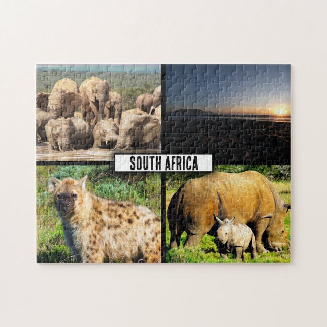 Puzzle Collage de photos de la faune en Afrique du Sud (Horizontal)