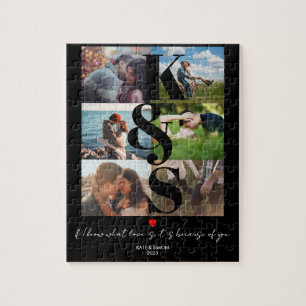 Puzzle Collage de photos en couple Cadeaux de devis perso