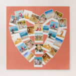 Puzzle Collage de photos en forme de coeur Photos de fami<br><div class="desc">Transformez vos photos et clichés préférés en souvenir précieux. Ce puzzle est prêt pour vous à télécharger 28 photos. Les photos sont disposées en forme de coeur dans de simples cadres photo instantanés blancs. Le collage est fixé contre un arrière - plan de couleur melon ou corail. Vous recherchez une...</div>