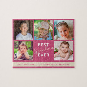 Puzzle Collage de photos familiales Meilleure grand-mère