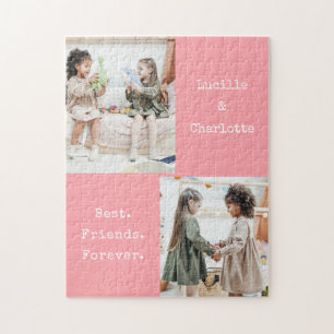 Puzzle Collage de photos personnalisé Rose Meilleures ami