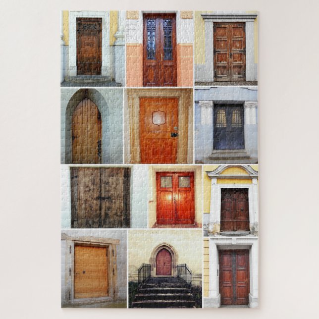 Puzzle Collage de portes en bois (Vertical)