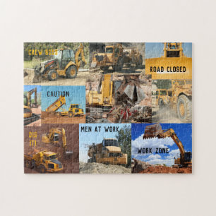 Puzzle Collage des tracteurs de construction