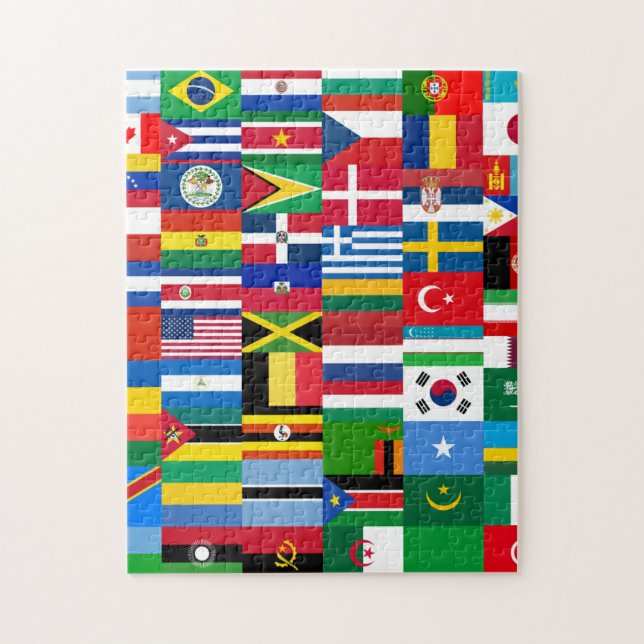 Puzzle Collage international du drapeau (Vertical)
