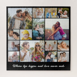 Puzzle Collage Photo 15 Grille d'images Carré Personnalis