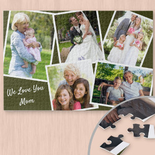 Puzzle Collage photo 5 photos Nous vous aimons maman - Ve