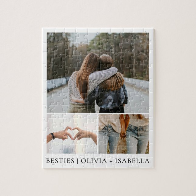 Puzzle Collage photo d'amies modernes simples (Vertical)