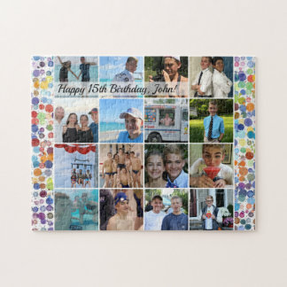 Puzzle Collage photo d'anniversaire personnalisé