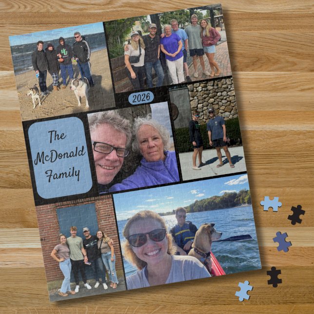 Puzzle Collage photo de famille simple minimal 6  (Créateur téléchargé)