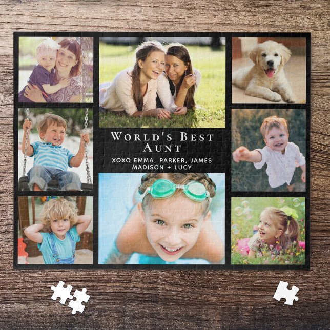 Puzzle Collage photo de la meilleure tante au monde 8 (Créateur téléchargé)