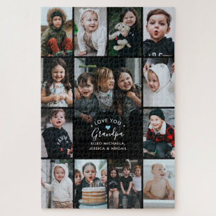 Puzzle Collage photo de Love You Grand-père Message 1,014
