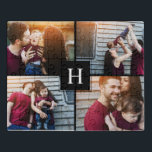 Puzzle Collage photo de monogrammes élégant<br><div class="desc">Personnalisez-le avec votre date mariage,  votre nom de famille ou tout autre texte de votre choix pour un cadeau et un conservation magnifiques et uniques.</div>