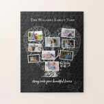 Puzzle Collage photo de nom de famille| Coeur de l'arbre<br><div class="desc">L'arbre généalogique du puzzle personnalisé présente des photos de membres de votre famille sur un magnifique arbre généalogique, avec son nom de famille et sa belle citation. Affichez votre famille ou plusieurs générations de photos, ajoutez autant de photos que nécessaire.Ajoutez votre libellé personnalisé à cette conception en utilisant les zones...</div>