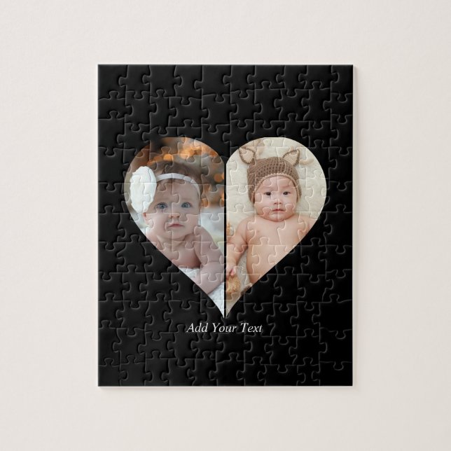 Puzzle Collage photo en forme de coeur 2 (Vertical)
