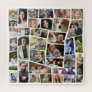 Puzzle Collage photo famille Modèle facile 33 photos déco