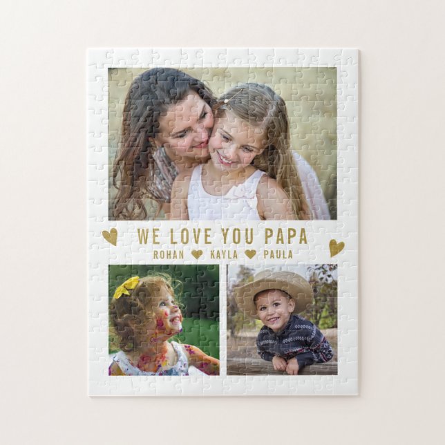 Puzzle Collage photo Love You Papa 3 (Vertical)