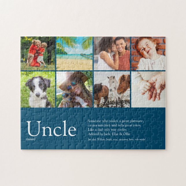 Puzzle Collage photo moderne et amusant d'oncle (Horizontal)