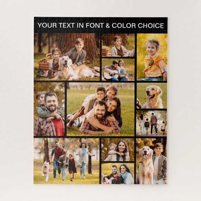 Puzzle Collage photo moderne simple texte 12 (Vertical)