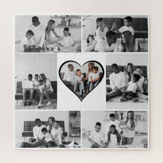 Puzzle Collage photo noir et blanc 7 (Vertical)