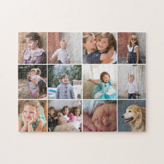 Puzzle Collage photo personnalisé avec douze photos