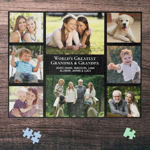 Puzzle Collage photo personnalisé des grands-parents du m
