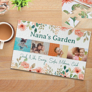 Puzzle Collage photo personnalisé Jardin de Nana Grandma