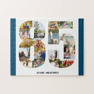 Puzzle Collage photo personnalisé numéro 85 pour 85e anni