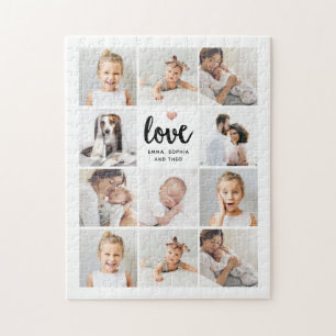 Puzzle Collage photo simple et chic   Amour avec coeur