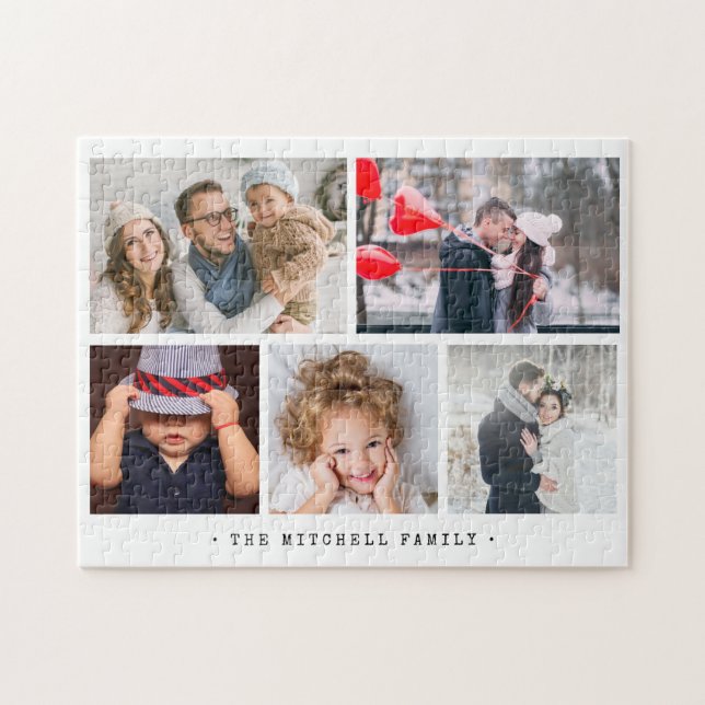 Puzzle Collage photo simple et moderne pour la famille (Horizontal)
