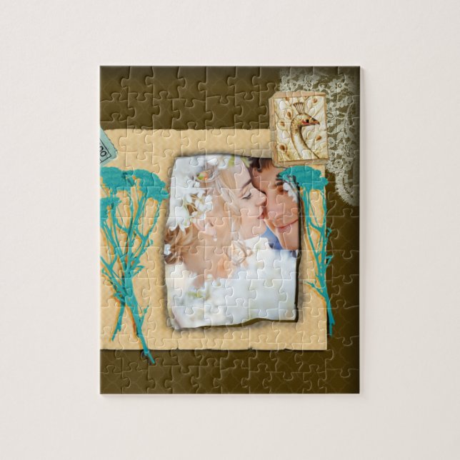 Puzzle Collage photo Vintage personnalisé (Vertical)